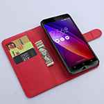  Book wallet-case plus Asus ZenFone 2 ZE550ML red
