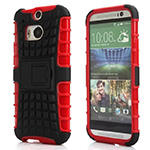  Heavy Duty Case HTC One M8 red