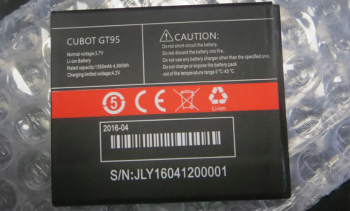 Cubot GT95 battery -  01