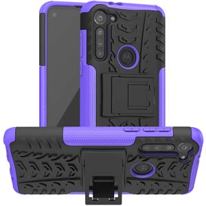  Heavy Duty Case Motorola Moto G8 purple