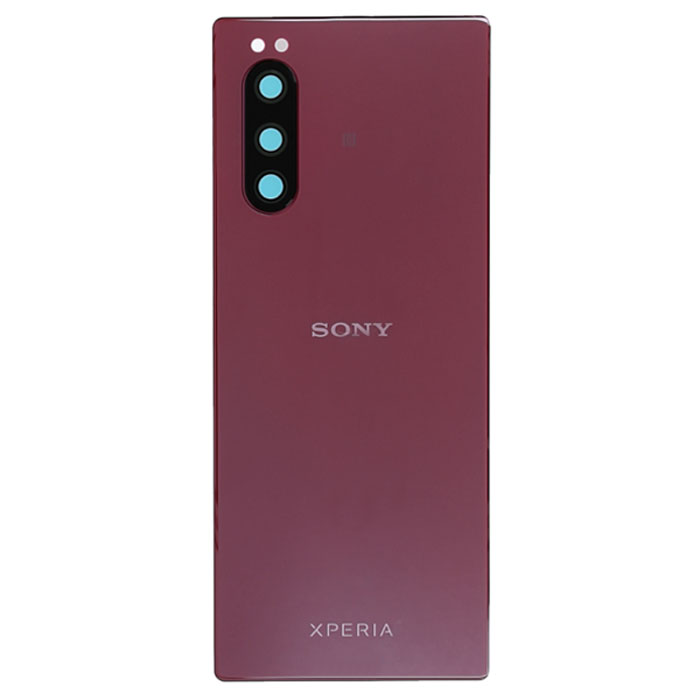 - фото 01 Sony Xperia 5 battery cover red - фото 01