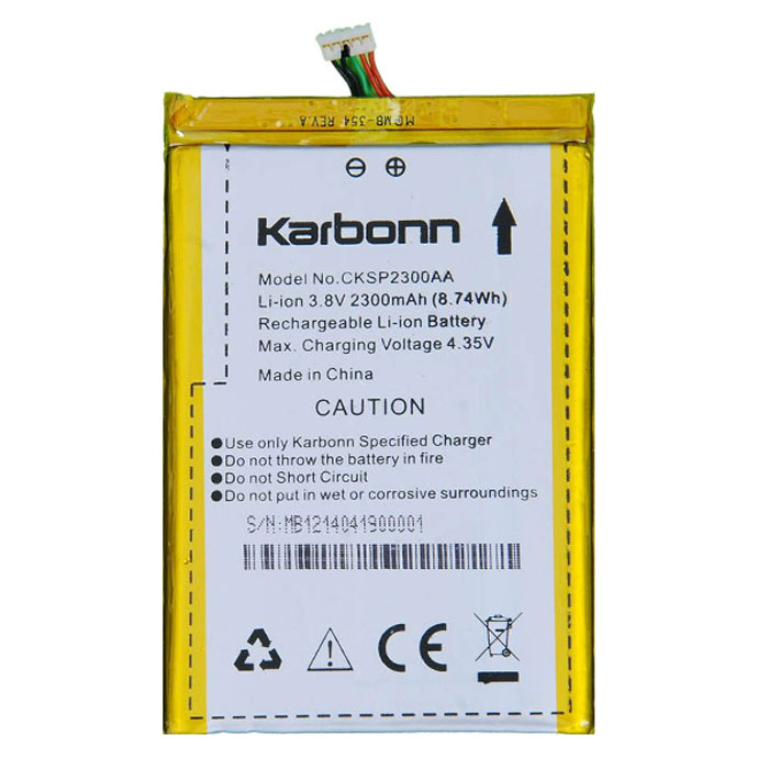 Аккумулятор Karbonn CKSP2300AA, батарея - фото 01 CKSP2300AA - фото 01